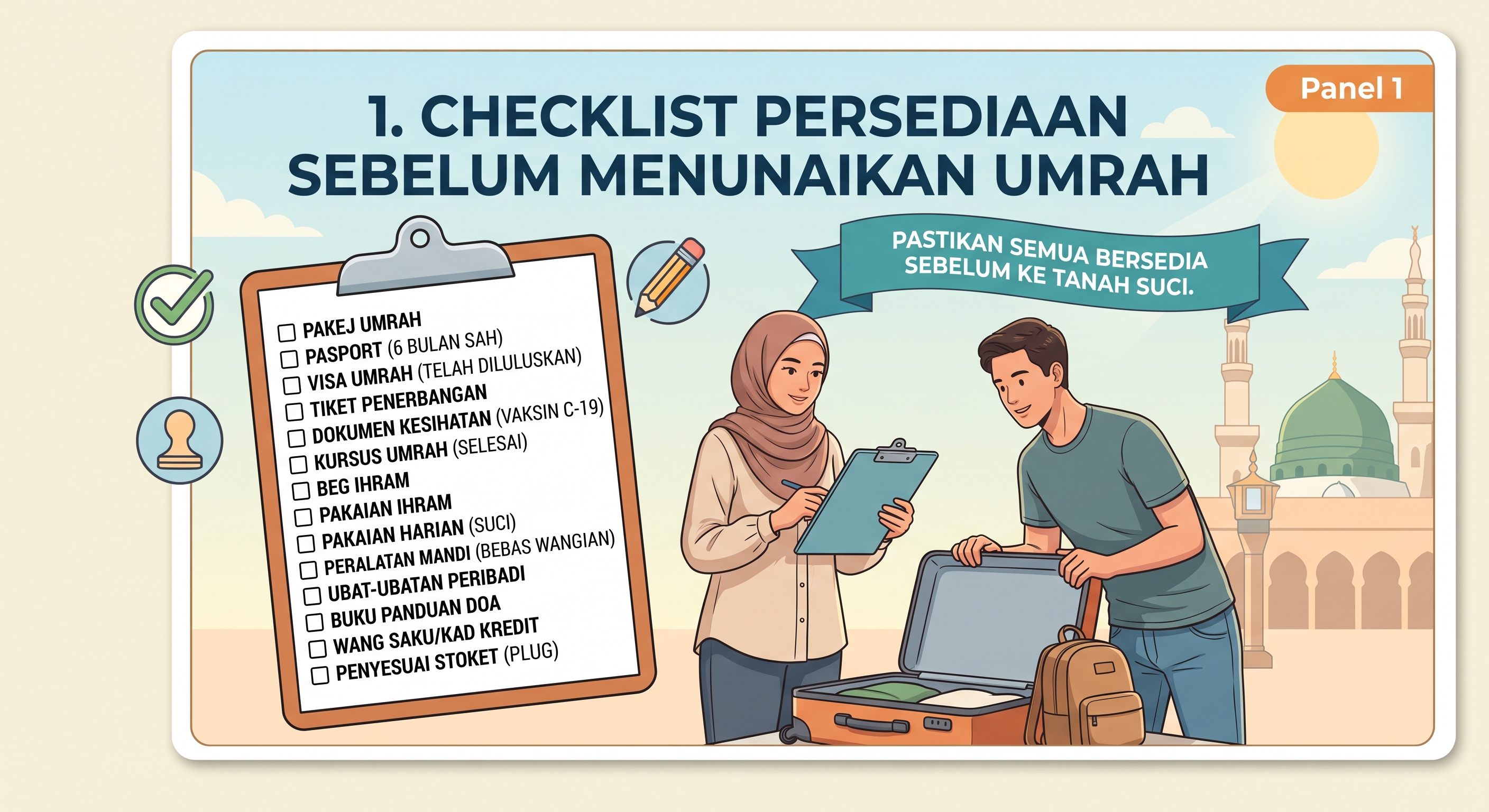 Hafiz Travel pilgrims preparing for an Umrah journey