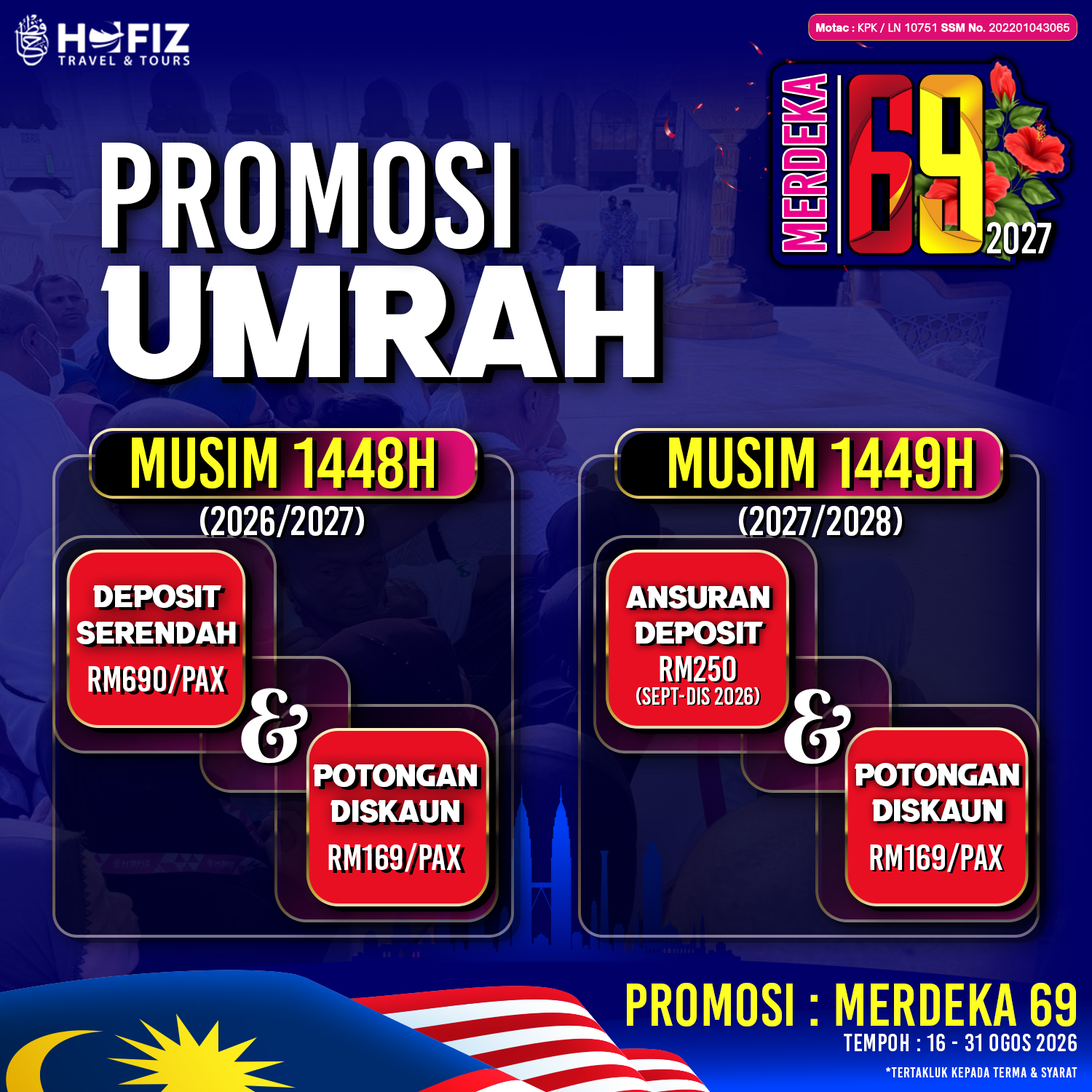 Poster Promo Umrah Merdeka 69